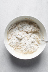 Loosely folded bread dough, pretzel dough, high hydration dough, bread rolls dough