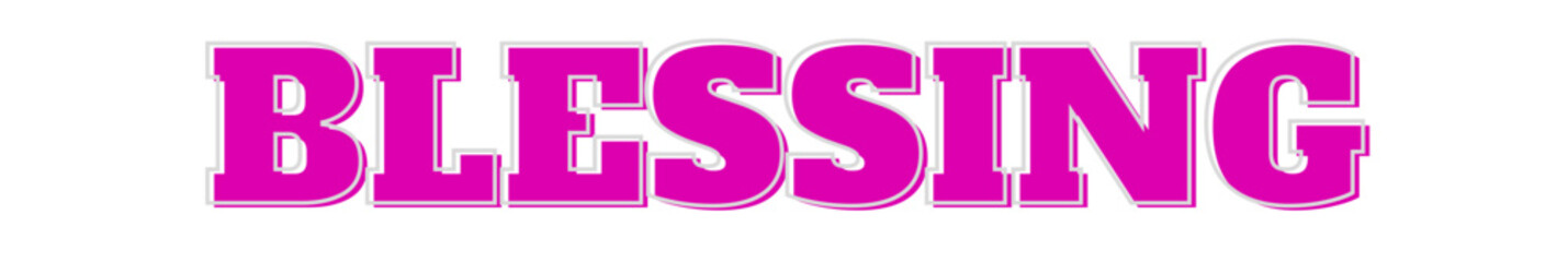 blessing typography banner on transparent background