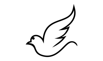 line art bird vector logo