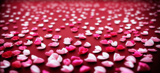  Valentines Day Romantic Flower Petals on Ground generative AI
