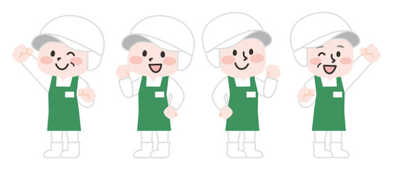 スーパーで働く店員たち