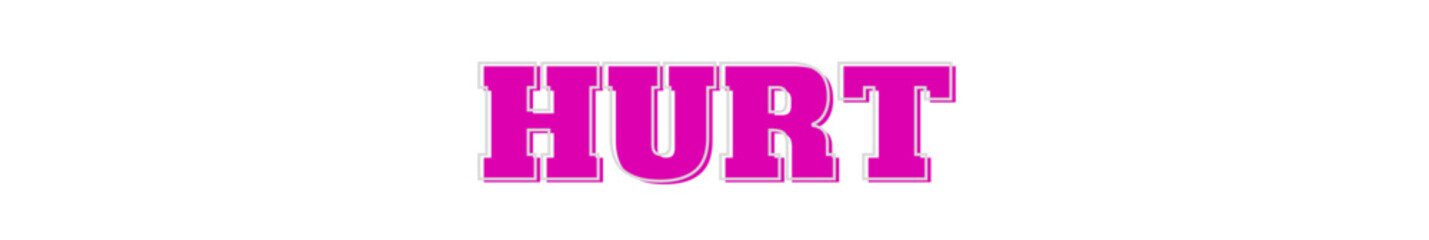 hurt Pink typography banner on transparent background