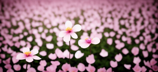 Pink Flowers and Field generative AI