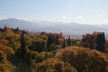 Naklejka premium Sierra Nevada mountain National park in Granada, Spain 