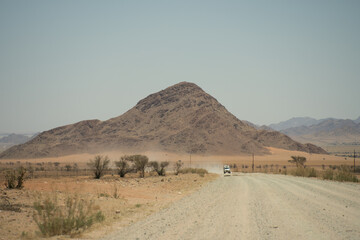 Fototapeta na wymiar Road in the Namib-Naukluft region of Namibia