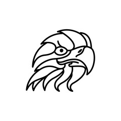 eagle head line illustration design