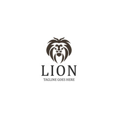 lion logo design template. vector illustration