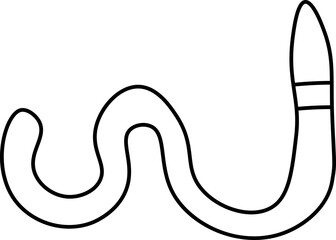 Obraz premium worm design illustration isolated on transparent background 