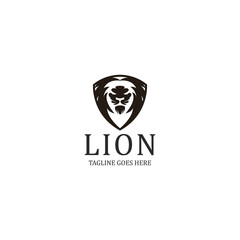 lion logo design template. vector illustration