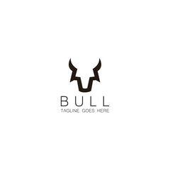 bull logo design template. vector illustration
