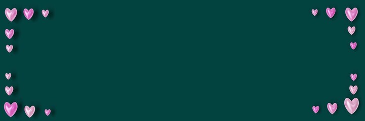 Valentine's Day Background: Frame with cute little colorful hearts (3D Rendering)