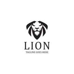 lion logo design template. vector illustration
