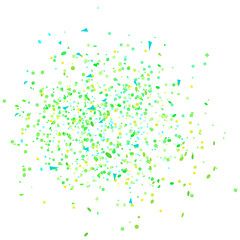 Colorful confetti on isolated white background. Texture with many glitters. Holiday elements. Pattern for flyers, banners and textiles. Greeting cards