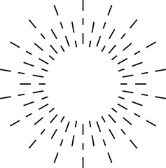 Sunburst. Star, firework explosion, logo, emblem, tag. Web banner. Vector Illustration.