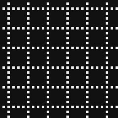 Abstract seamless fashion trend pattern fabric textures, lattice black and white pattern, pixel art vector monochrome illustration. Design for web and mobile app.