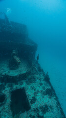 bow of a sunken ship