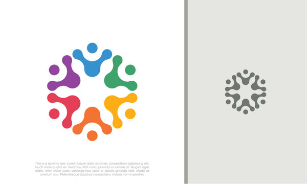 Global Community Logo Icon Elements Template. Community human Logo template vector. Community health care. Abstract Community logo	
