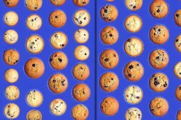 Obraz premium Illustration of muffins in the contemporary style, generative ai