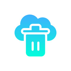 cloud computing flat gradient icon