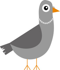pigeon design illustration isolated on white background 