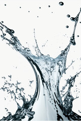 Fototapeta na wymiar water splash isolated on white.Generative AI