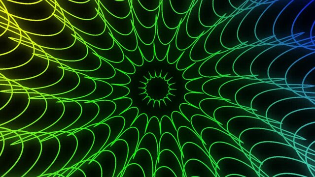 wavy background animation .Hypnotic Motion Fractal Design Looped Animation Beautiful fast loop