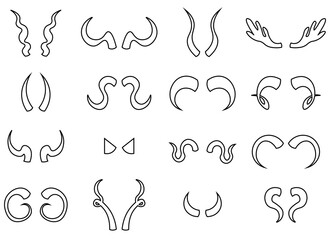 Fototapeta premium horn design illustration isolated on white background 