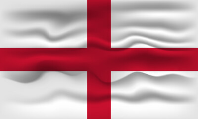 Obraz premium Waving flag of the country England. Vector illustration.