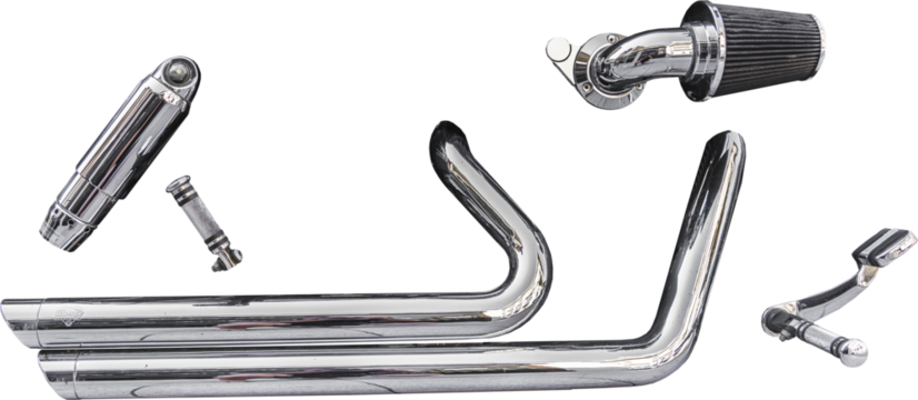 Isolated PNG cutout of a hardsurface motorbike part on a transparent background, ideal for photobashing, matte-painting, concept art