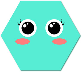 Fototapeta premium cute shapes design illustration isolated on transparent background 