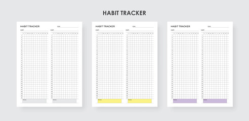 Everyday Habit Tracker Printable Goodnotes & Notability