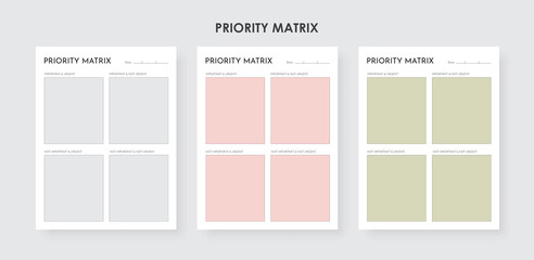 Brain Dump and Priority Matrix, Productivity Planner