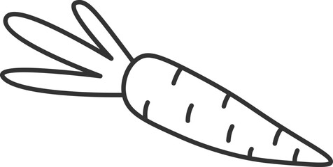 Carrot cooking ingredient flat icon