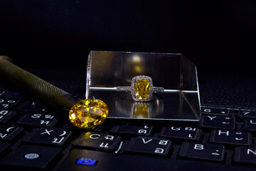 ring, jewelry, amber, stone, glass, silver, christmas, red, crystal, decoration, fashion, gold,
