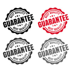 Best Quality Guarantee Red Seal Vector Isolated on White Background