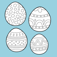 Happy Easter Decorated Egg DIgital Stamp
