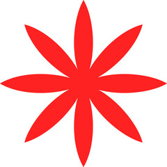 Fototapeta premium flowers design illustration isolated on transparent background 