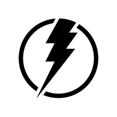 lightning bolt, thunderbolt icon, flash icon vector logo template