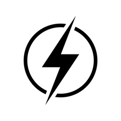 lightning bolt, thunderbolt icon, flash icon vector logo template