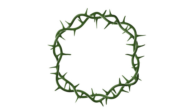 green thorn circle isolated transparent background png