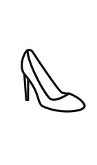 High heels Simple flat icon isolated on white background. Vector art.