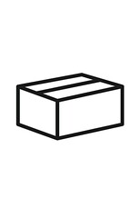 Cardboard Box Simple Flat Line Icon.