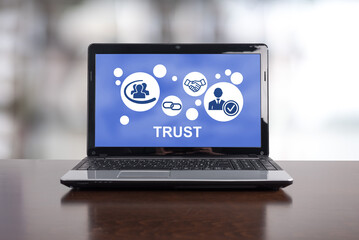 Trust concept on a laptop
