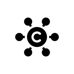 copywriting glyph icon