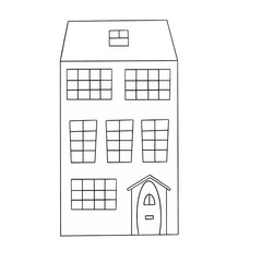 House drawn in vector graphics
