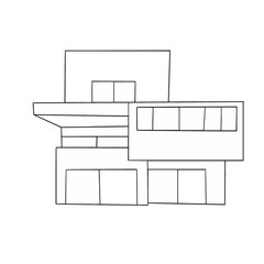 House drawn in vector graphics