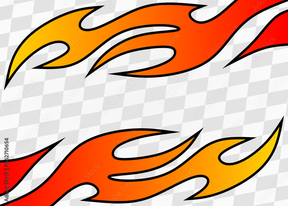 Poster Abstract background with gradient flame and checkered flag pattern and with some copy space area