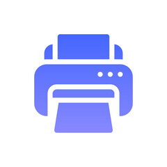 printer flat gradient icon