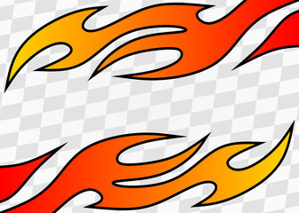 Abstract background with gradient flame and checkered flag pattern and with some copy space area