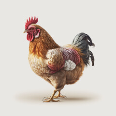 Fototapeta premium a chicken with white background